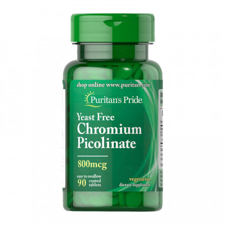 Хром піколінат Puritan`s Pride Chromium Picolinate 800 mcg, 90 таблеток